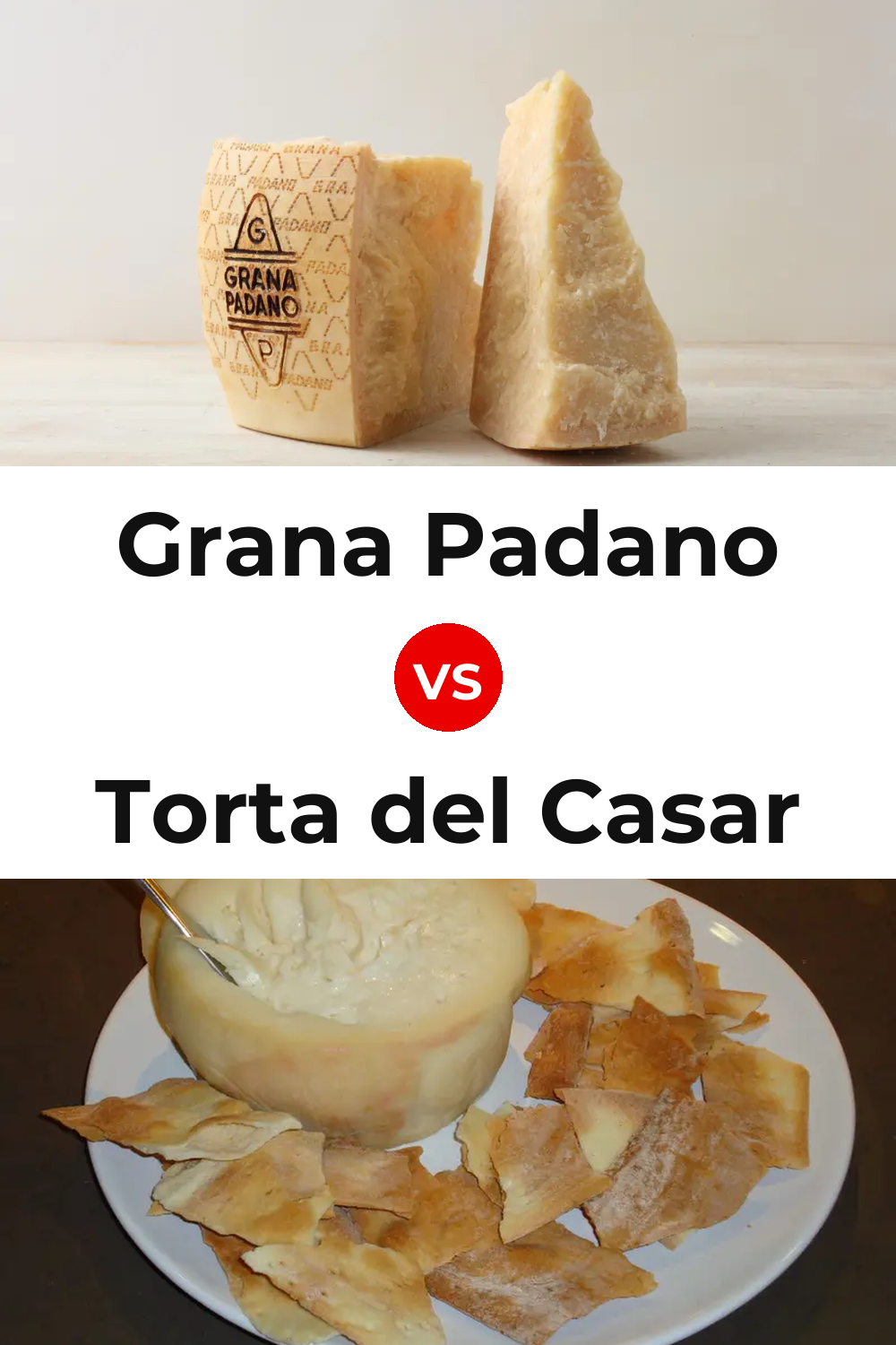 Grana Padano Cheese vs Torta del Casar Cheese Pinterest comparison