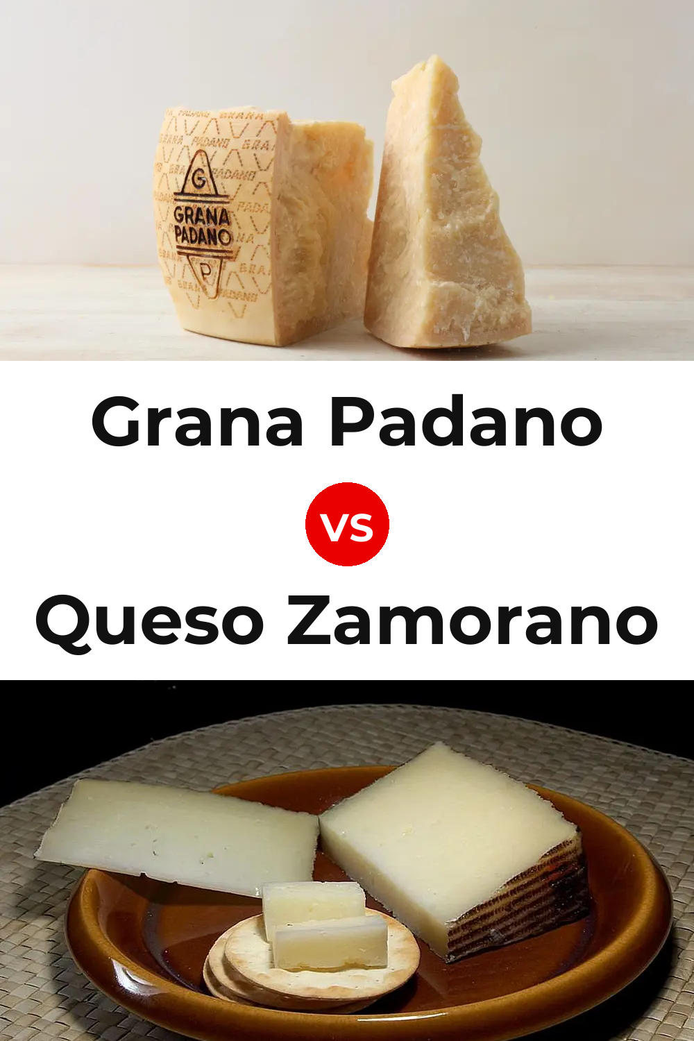 Grana Padano Cheese vs Queso Zamorano Pinterest comparison