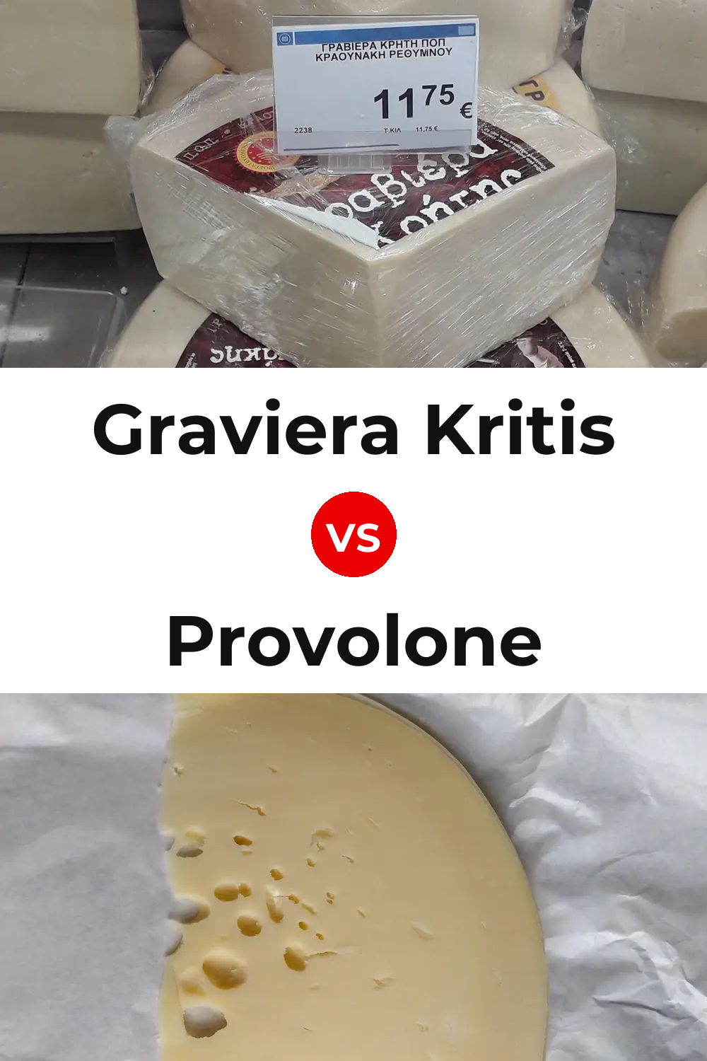 Graviera Kritis Cheese vs Provolone Cheese Pinterest comparison