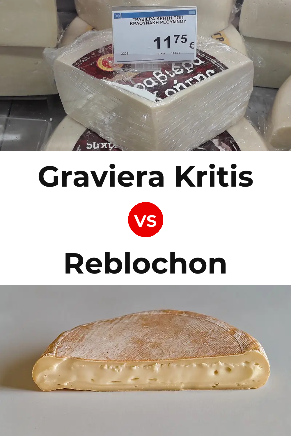 Graviera Kritis Cheese vs Reblochon Cheese Pinterest comparison