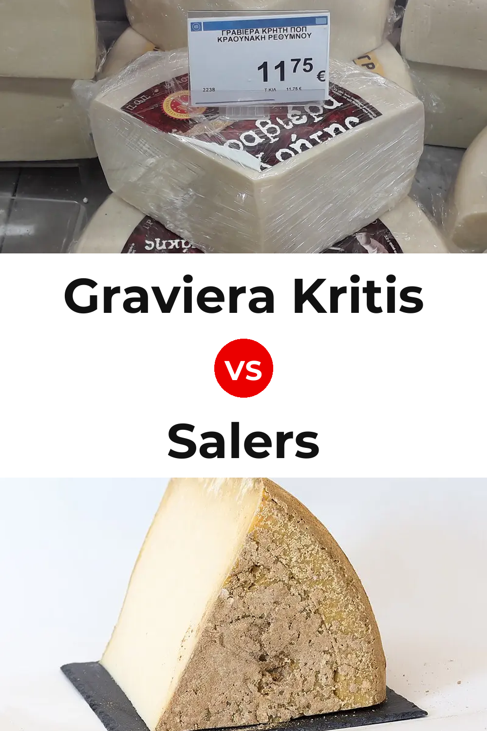 Graviera Kritis Cheese vs Salers Cheese Pinterest comparison