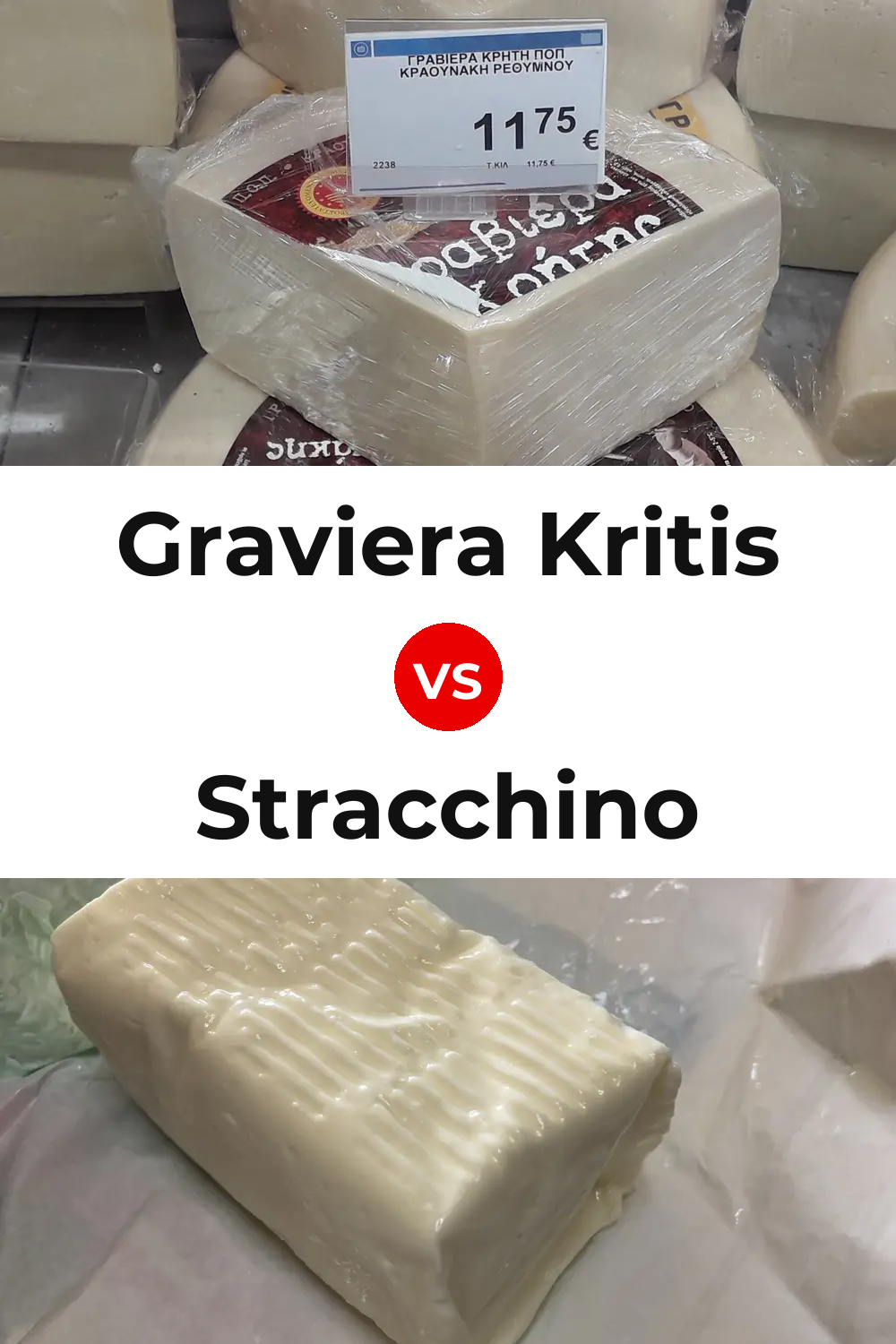 Graviera Kritis Cheese vs Stracchino Cheese Pinterest comparison