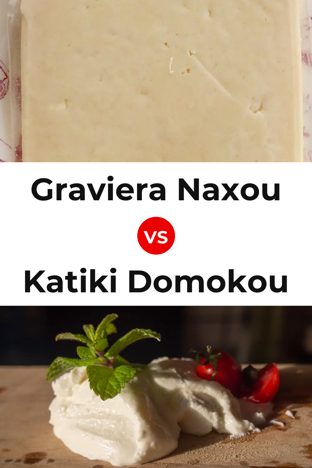 Graviera Naxou Cheese vs Katiki Domokou Cheese Pinterest comparison