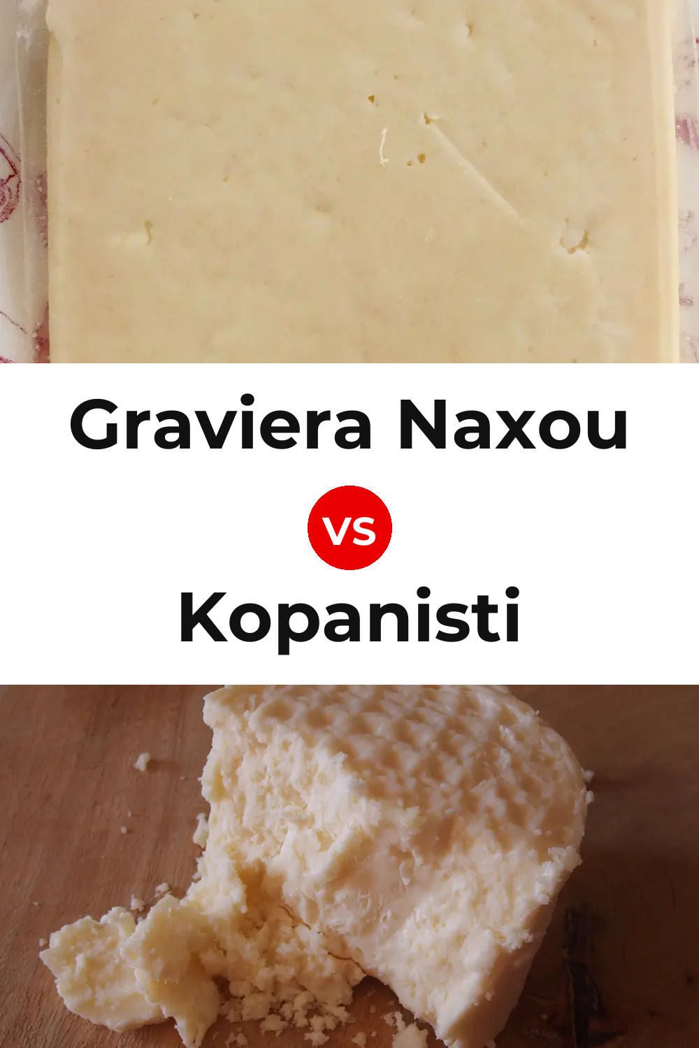 Graviera Naxou Cheese vs Kopanisti Cheese Pinterest comparison