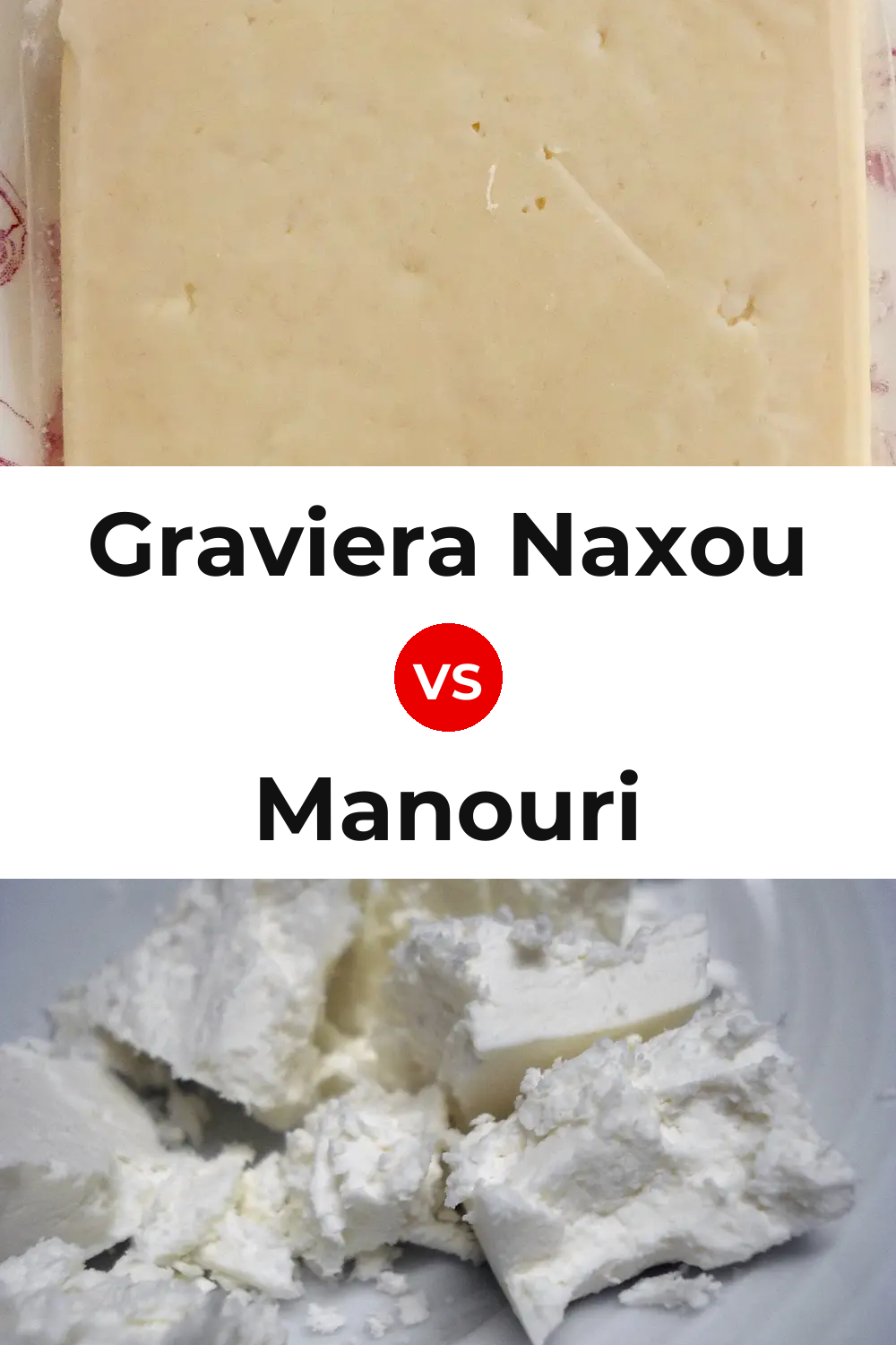 Graviera Naxou Cheese vs Manouri Cheese Pinterest comparison