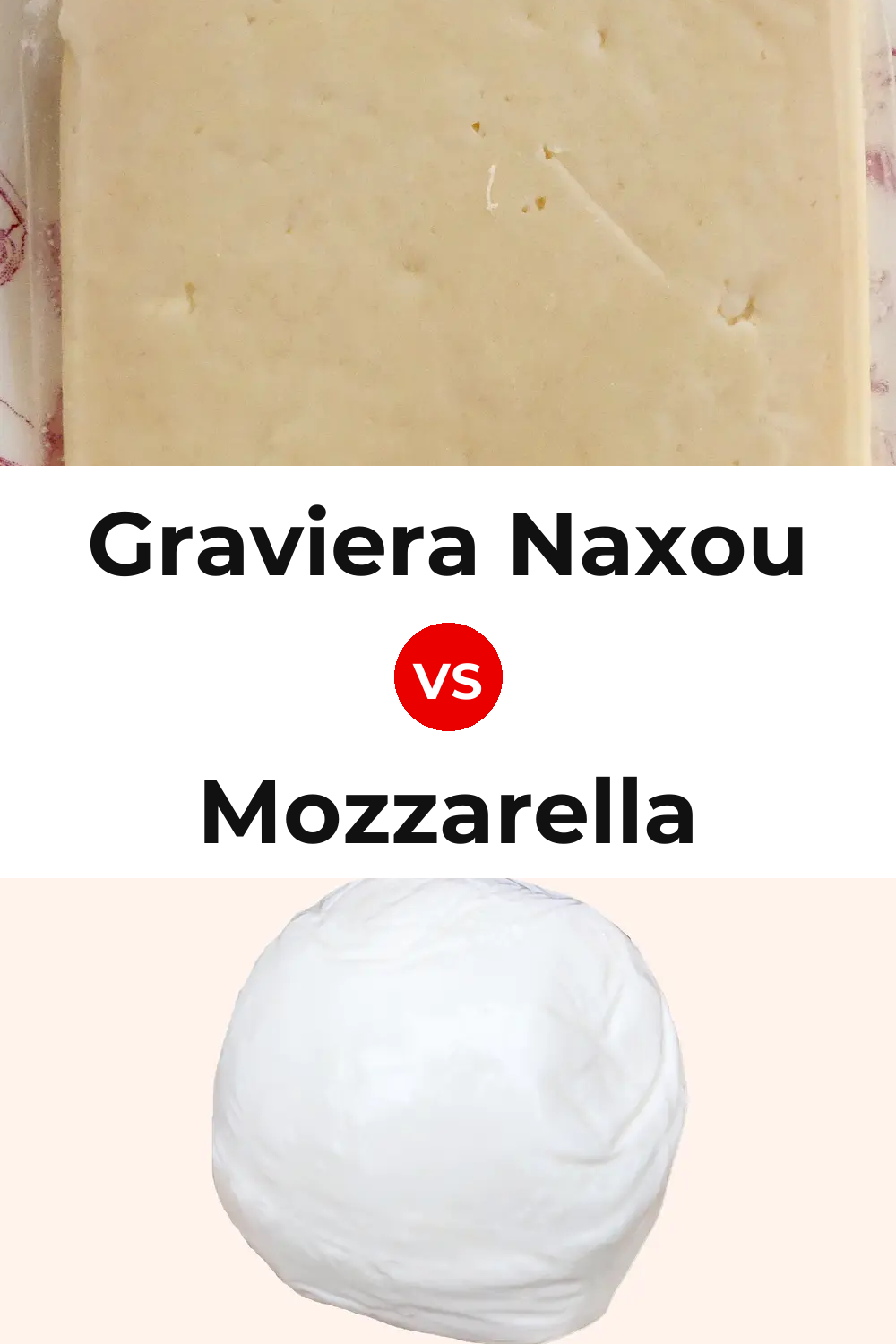 Graviera Naxou Cheese vs Mozzarella Cheese Pinterest comparison