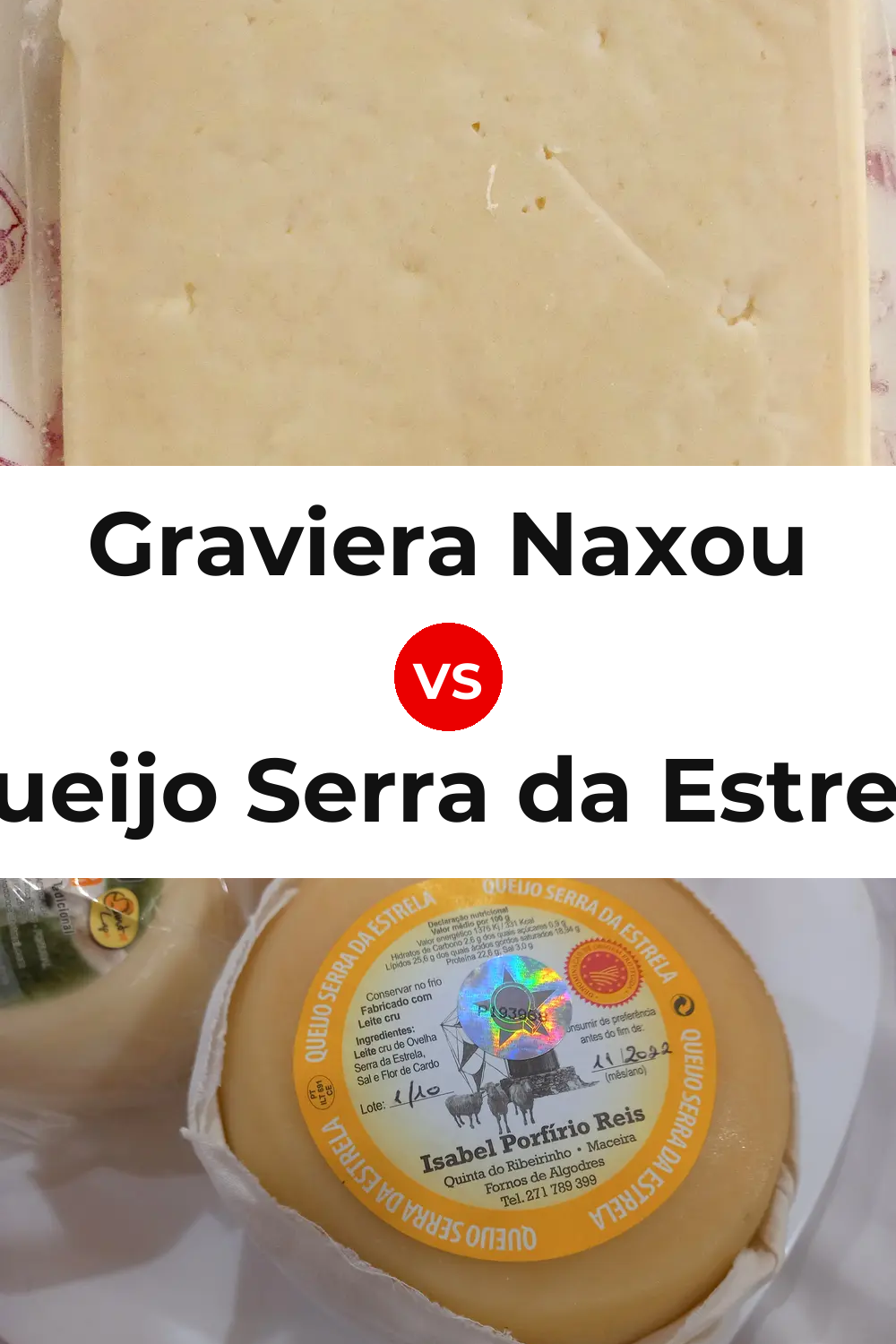 Graviera Naxou Cheese vs Queijo Serra da Estrela Pinterest comparison