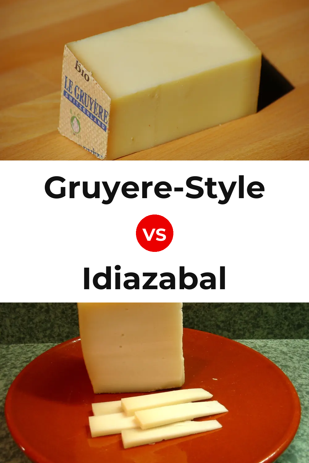 Gruyere-Style Cheese vs Idiazabal Cheese Pinterest comparison