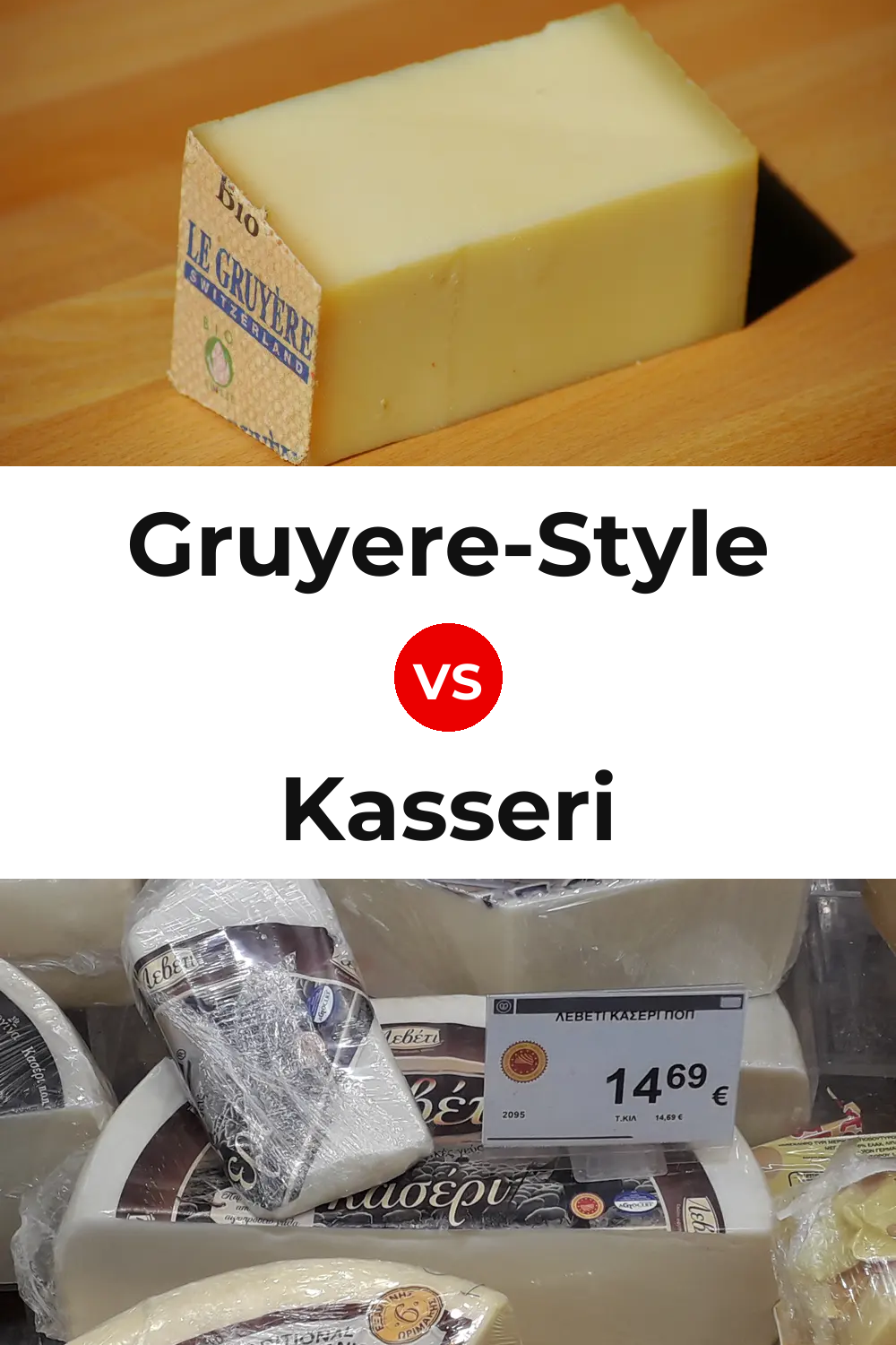 Gruyere-Style Cheese vs Kasseri Cheese Pinterest comparison