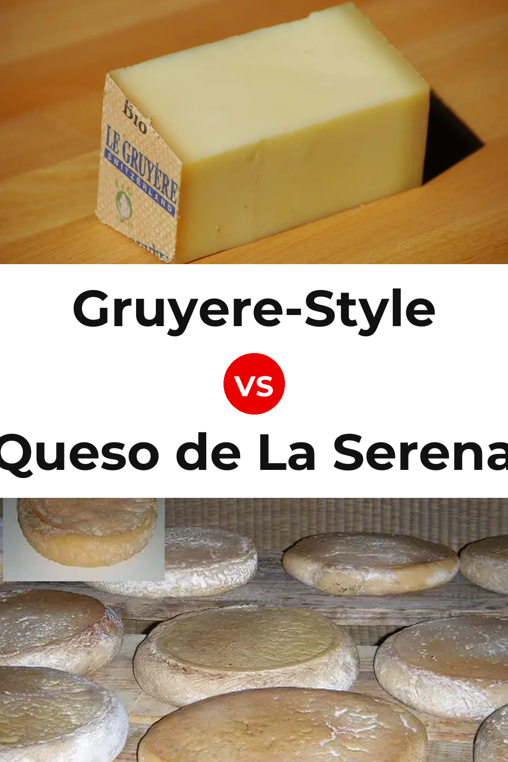 Gruyere-Style Cheese vs Queso de La Serena Pinterest comparison
