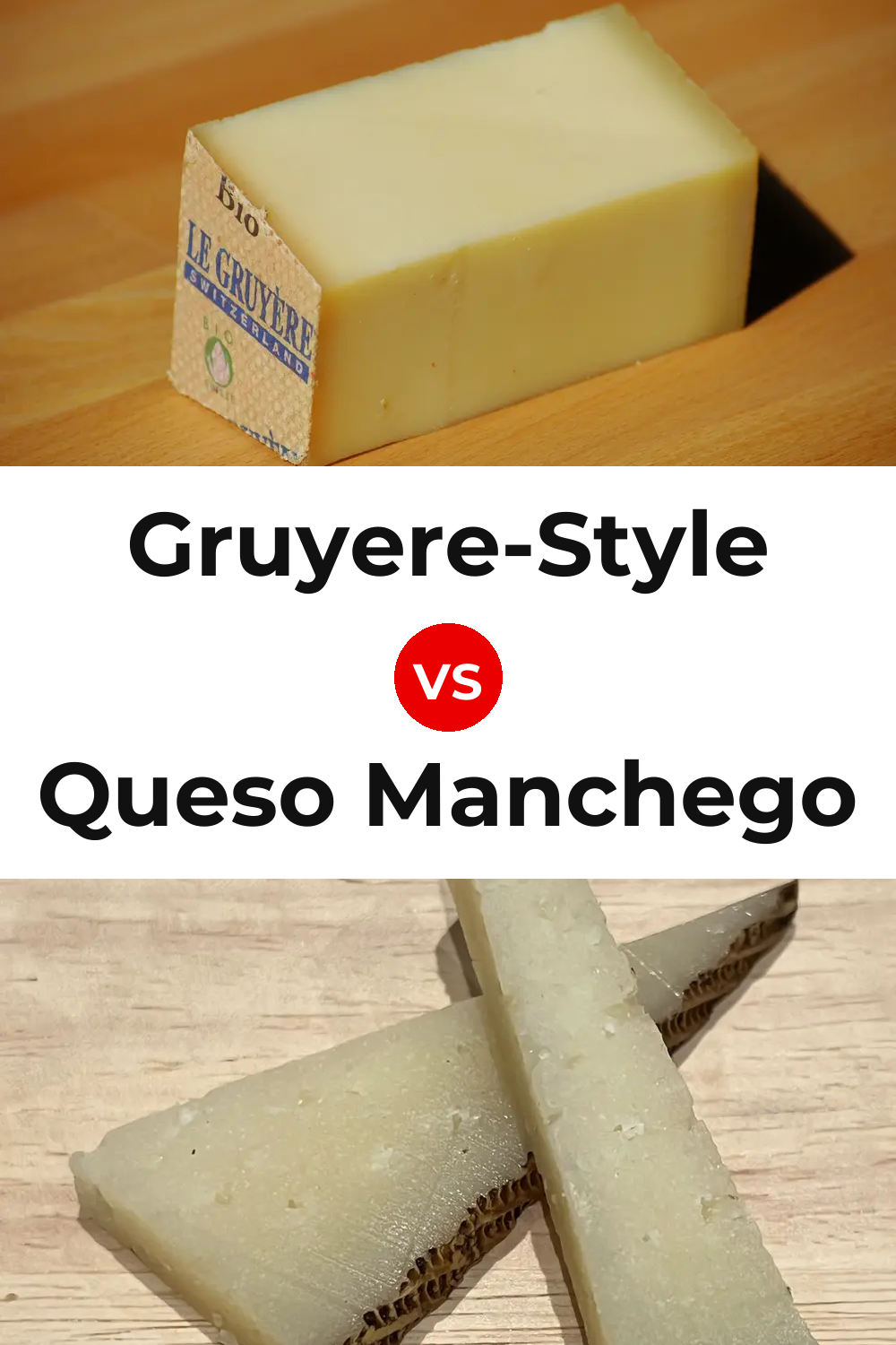 Gruyere-Style Cheese vs Queso Manchego Pinterest comparison