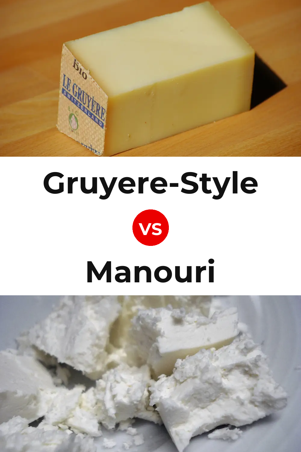 Gruyere-Style Cheese vs Manouri Cheese Pinterest comparison