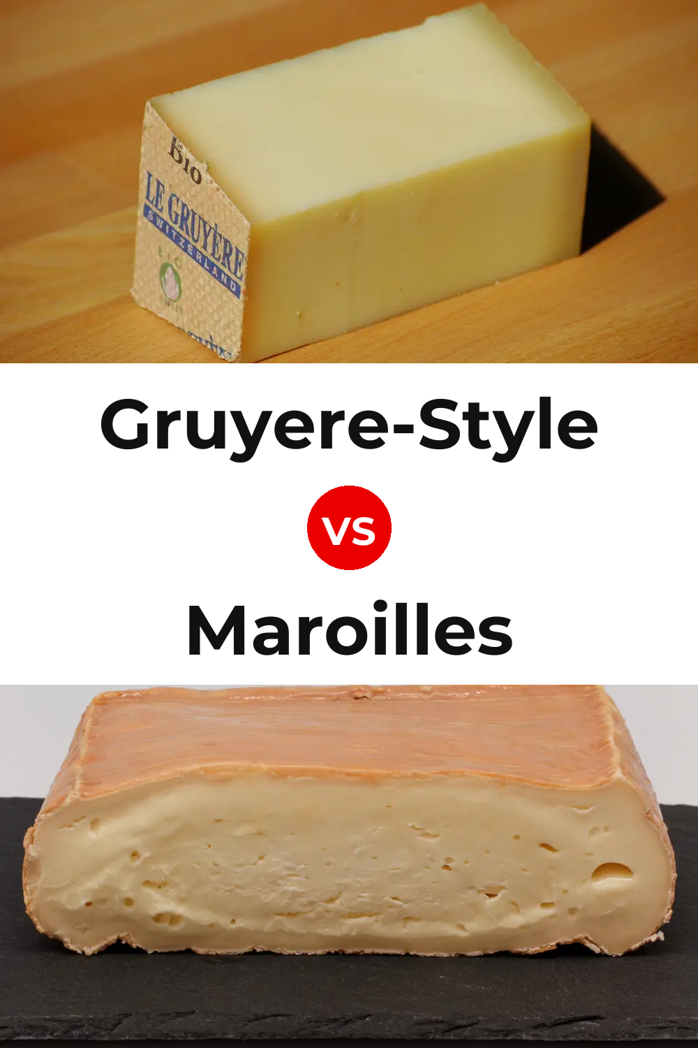 Gruyere-Style Cheese vs Maroilles Cheese Pinterest comparison