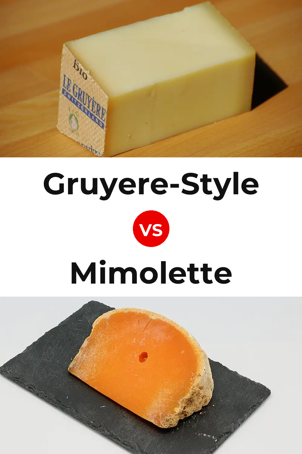 Gruyere-Style Cheese vs Mimolette Cheese Pinterest comparison