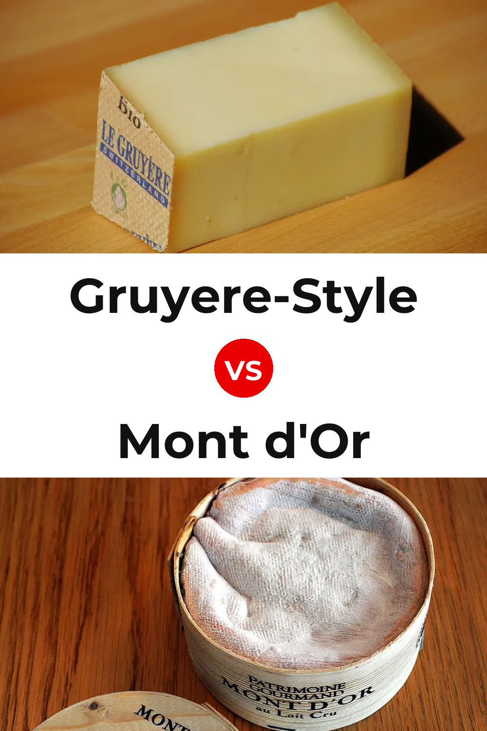 Gruyere-Style Cheese vs Mont d'Or Cheese Pinterest comparison