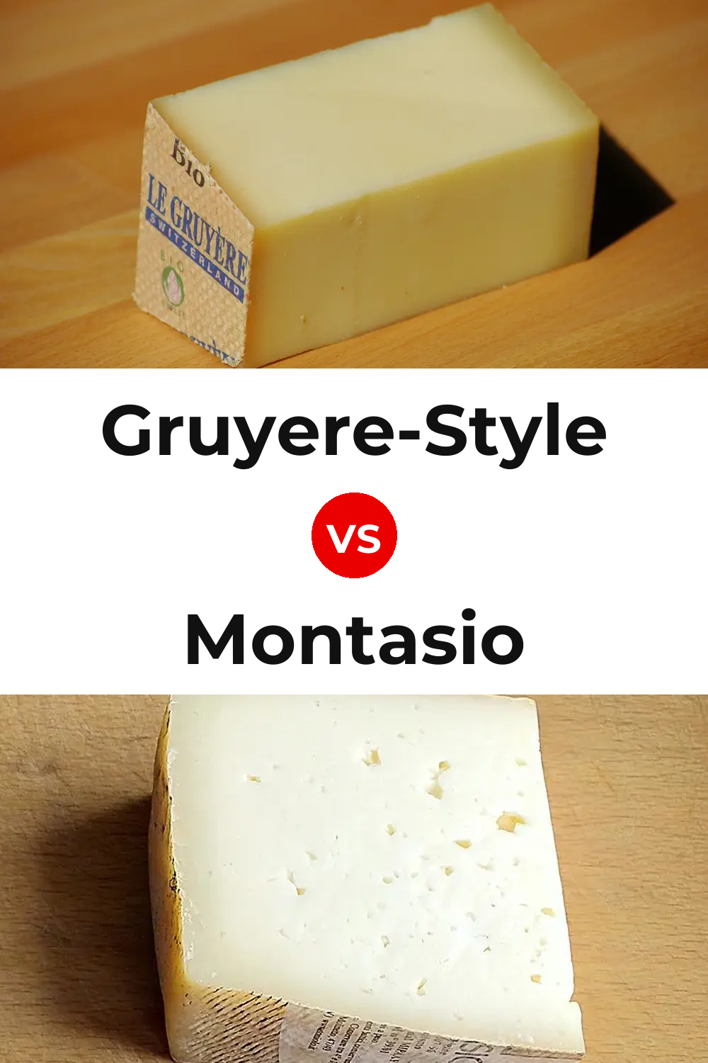 Gruyere-Style Cheese vs Montasio Cheese Pinterest comparison