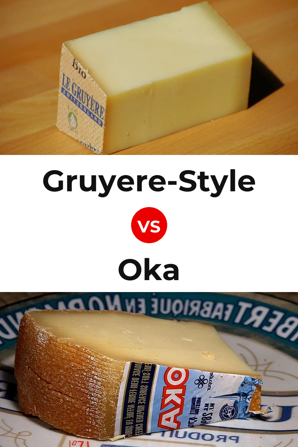Gruyere-Style Cheese vs Oka Cheese Pinterest comparison