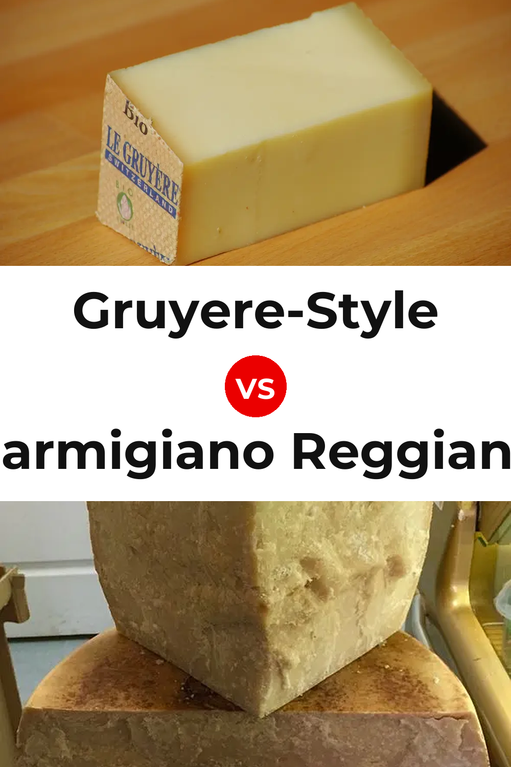 Gruyere-Style Cheese vs Parmigiano Reggiano Cheese Pinterest comparison