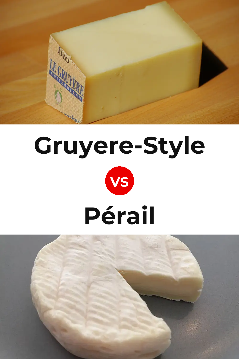 Gruyere-Style Cheese vs Pérail Cheese Pinterest comparison