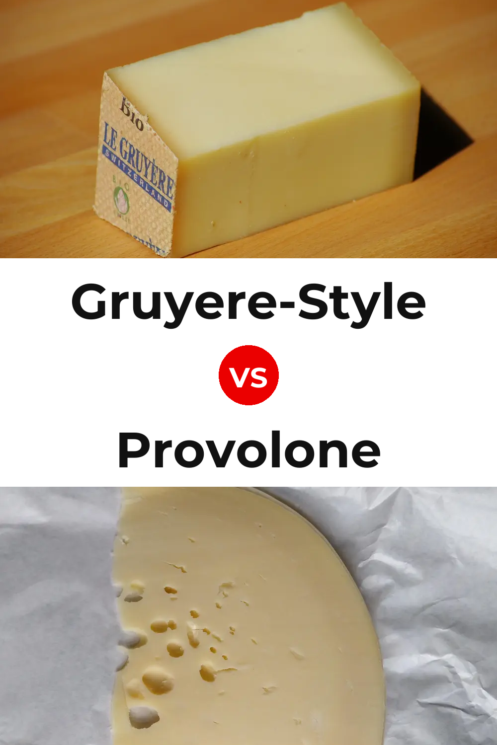 Gruyere-Style Cheese vs Provolone Cheese Pinterest comparison
