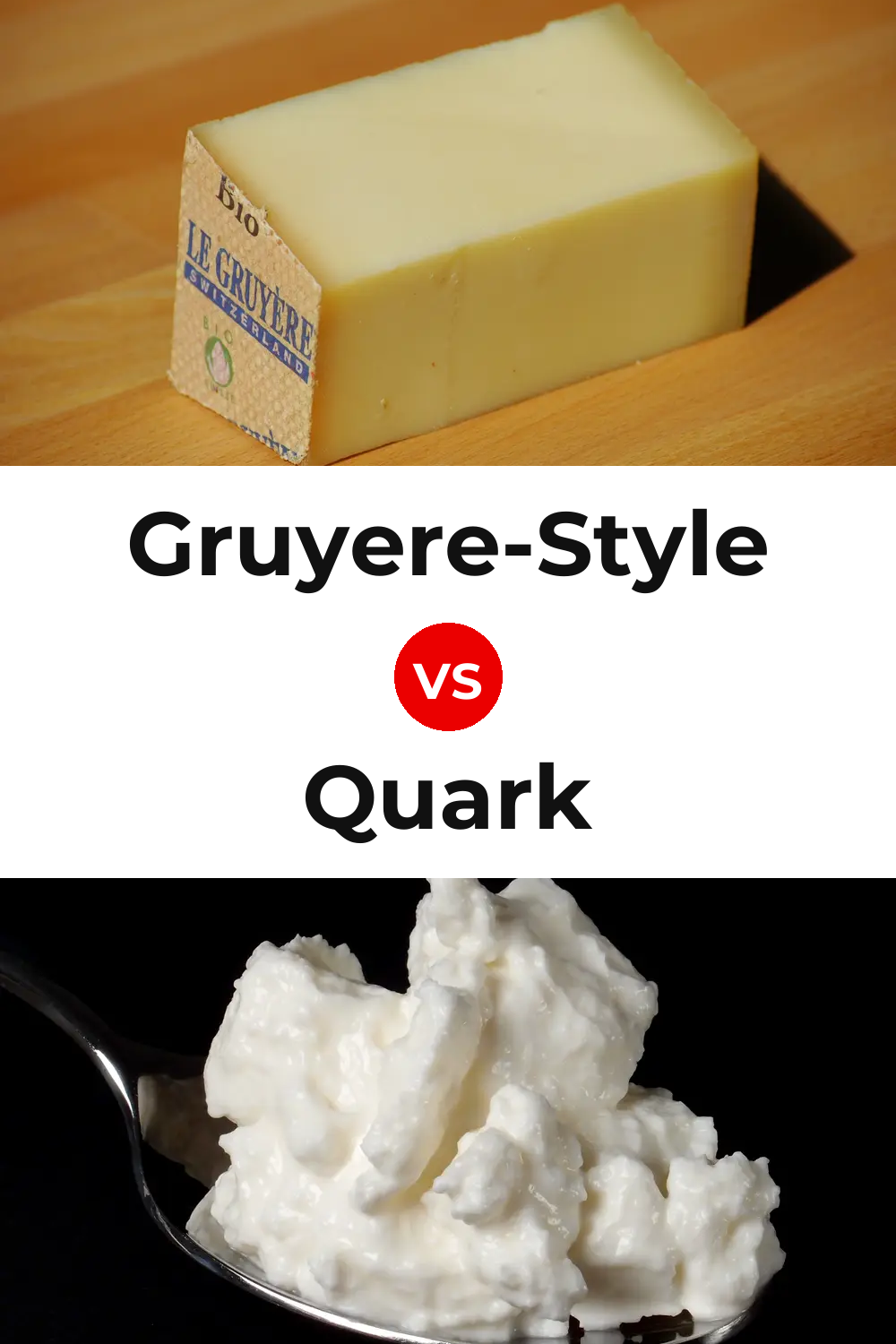 Gruyere-Style Cheese vs Quark Cheese Pinterest comparison