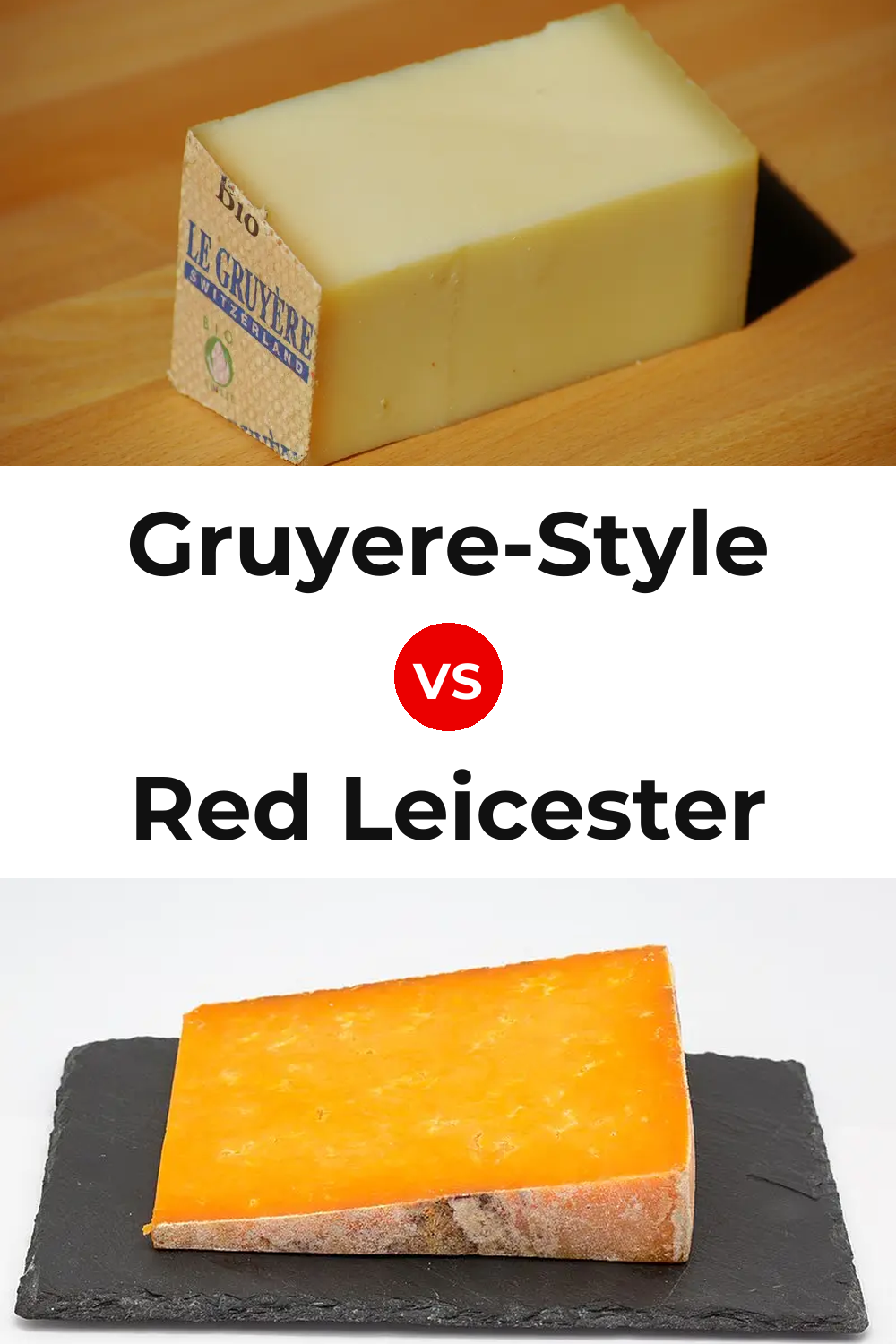 Gruyere-Style Cheese vs Red Leicester Cheese Pinterest comparison