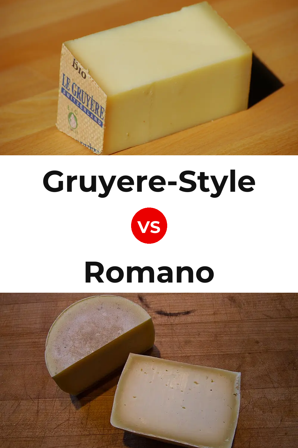 Gruyere-Style Cheese vs Romano Cheese Pinterest comparison