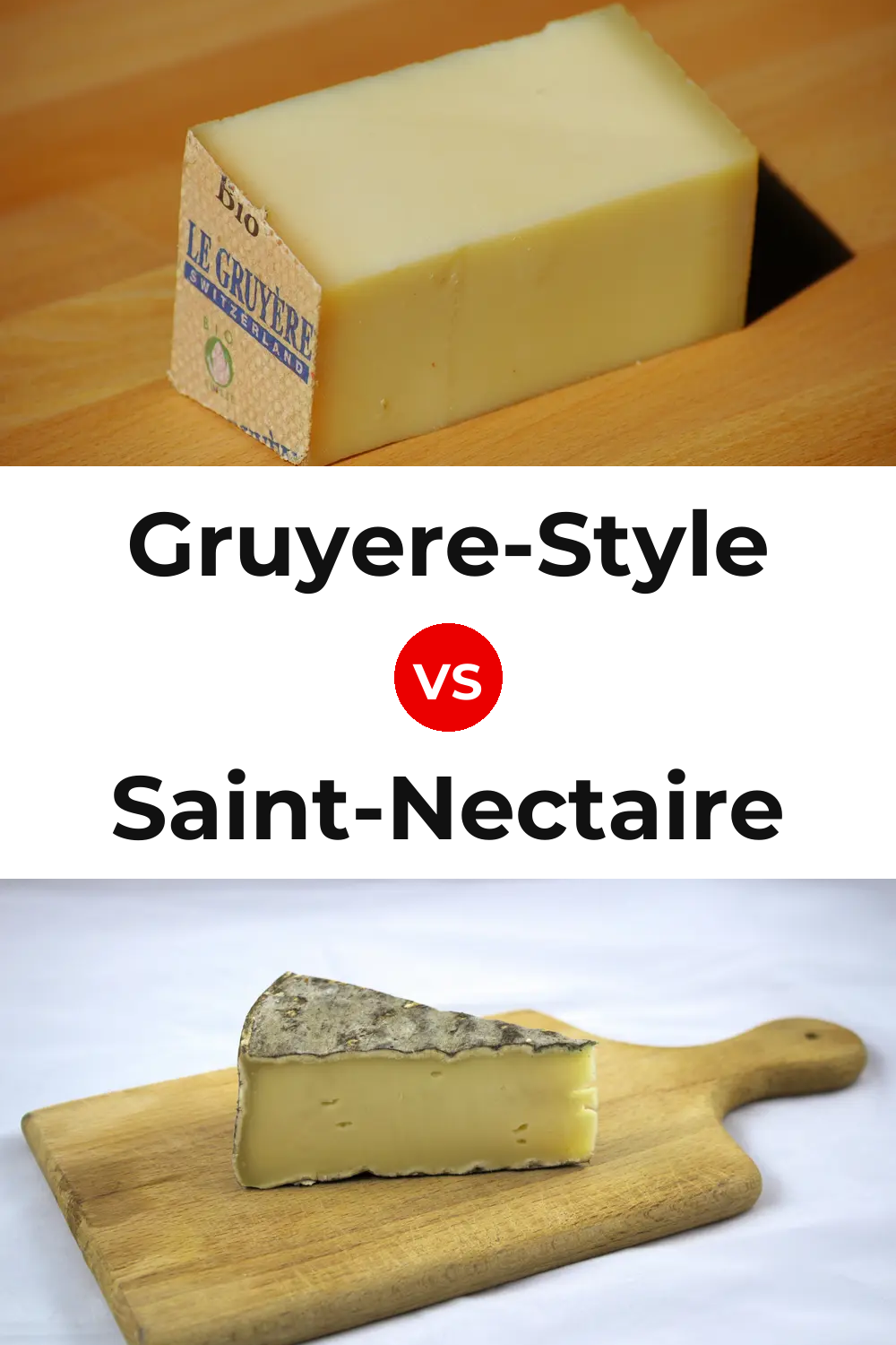 Gruyere-Style Cheese vs Saint-Nectaire Cheese Pinterest comparison