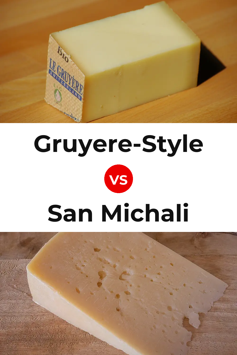 Gruyere-Style Cheese vs San Michali Cheese Pinterest comparison