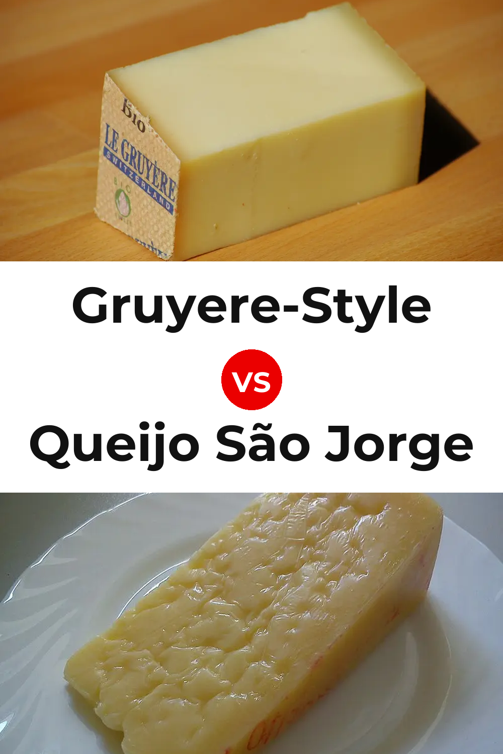 Gruyere-Style Cheese vs Queijo São Jorge Pinterest comparison