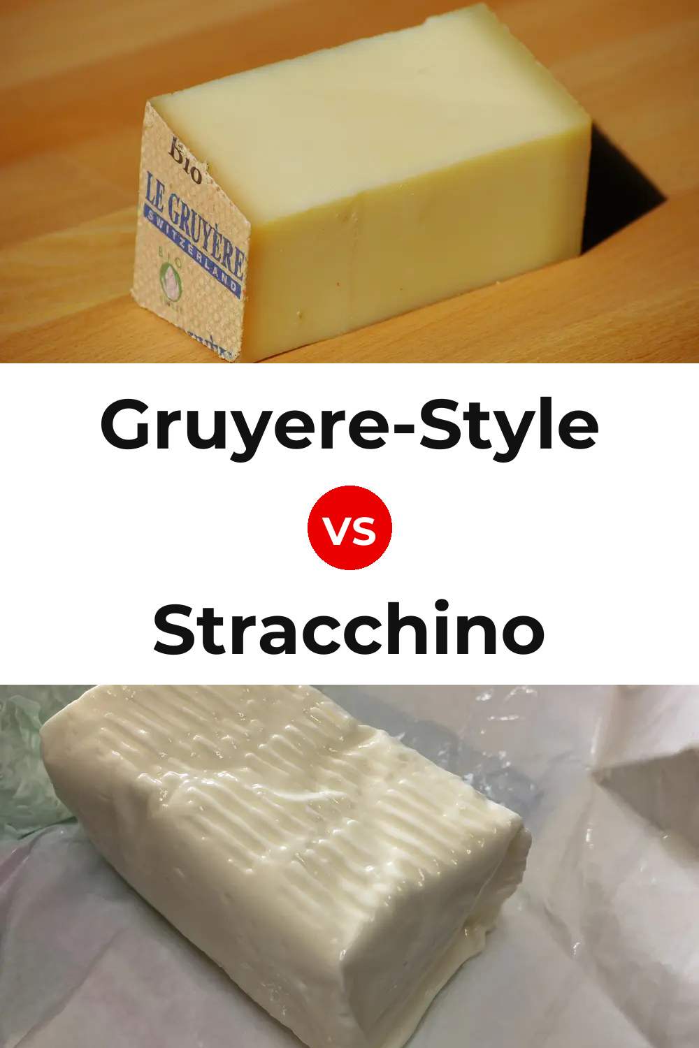 Gruyere-Style Cheese vs Stracchino Cheese Pinterest comparison