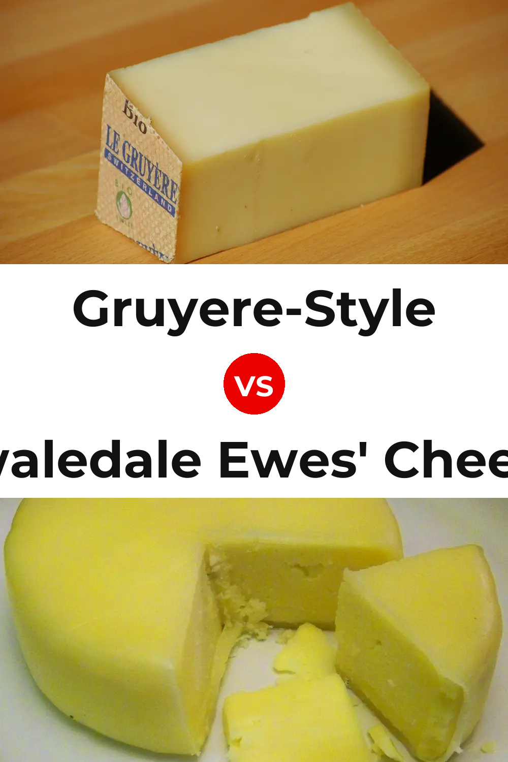 Gruyere-Style Cheese vs Swaledale Ewes' Cheese Pinterest comparison