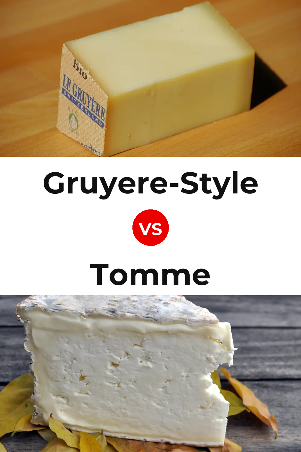 Gruyere-Style Cheese vs Tomme Cheese Pinterest comparison