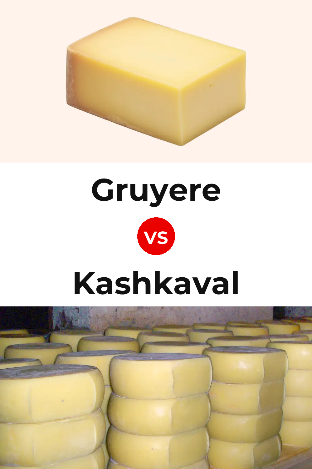 American Gruyere Cheese vs Kashkaval Cheese Pinterest comparison