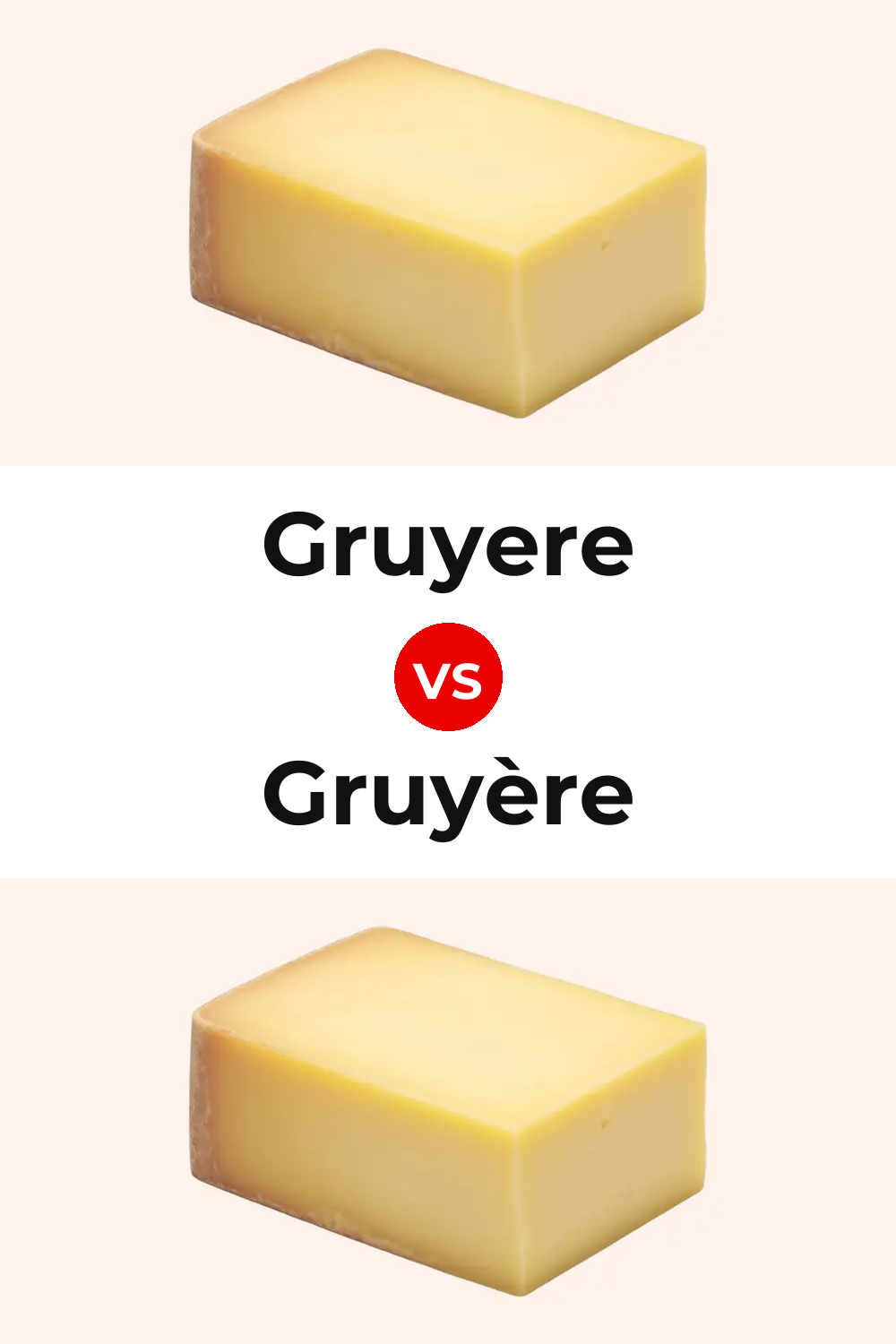 American Gruyere Cheese vs Gruyère Cheese Pinterest comparison