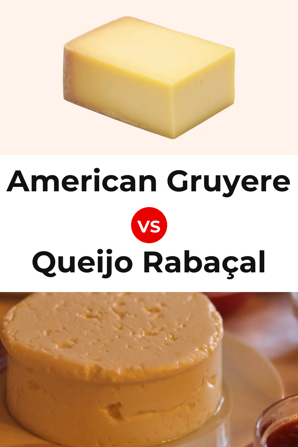 American Gruyere Cheese vs Queijo Rabaçal Pinterest comparison