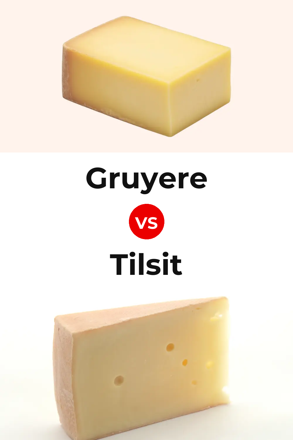 American Gruyere Cheese vs Tilsit Cheese Pinterest comparison
