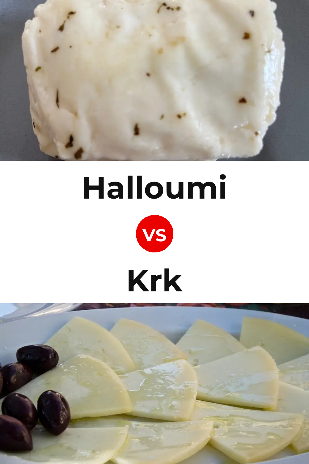 Halloumi Cheese vs Krk Cheese Pinterest comparison
