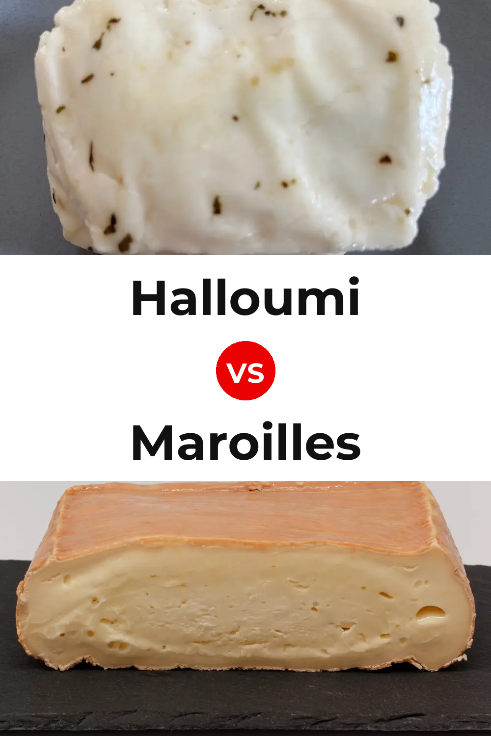 Halloumi Cheese vs Maroilles Cheese Pinterest comparison
