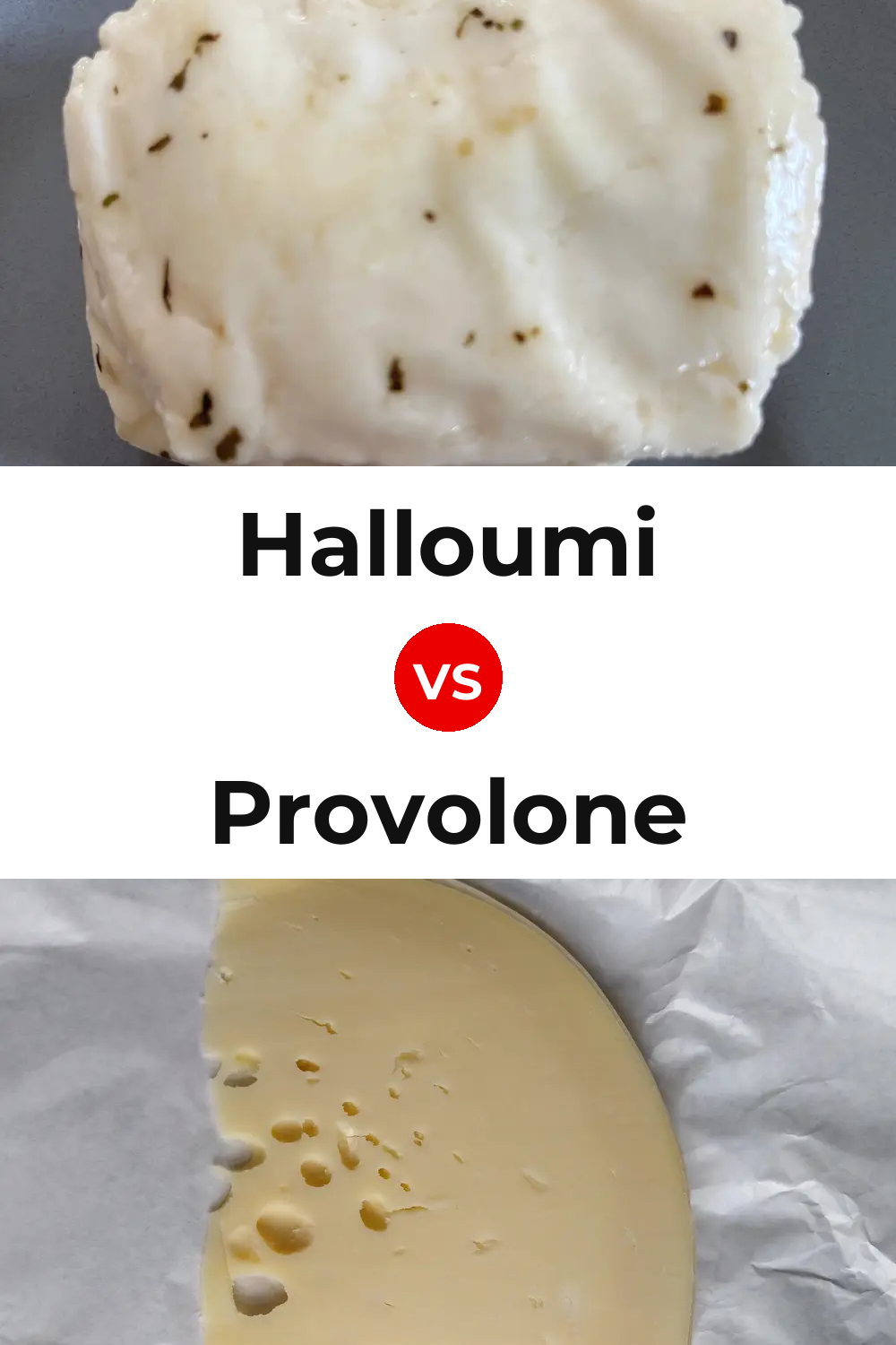 Halloumi Cheese vs Provolone Cheese Pinterest comparison
