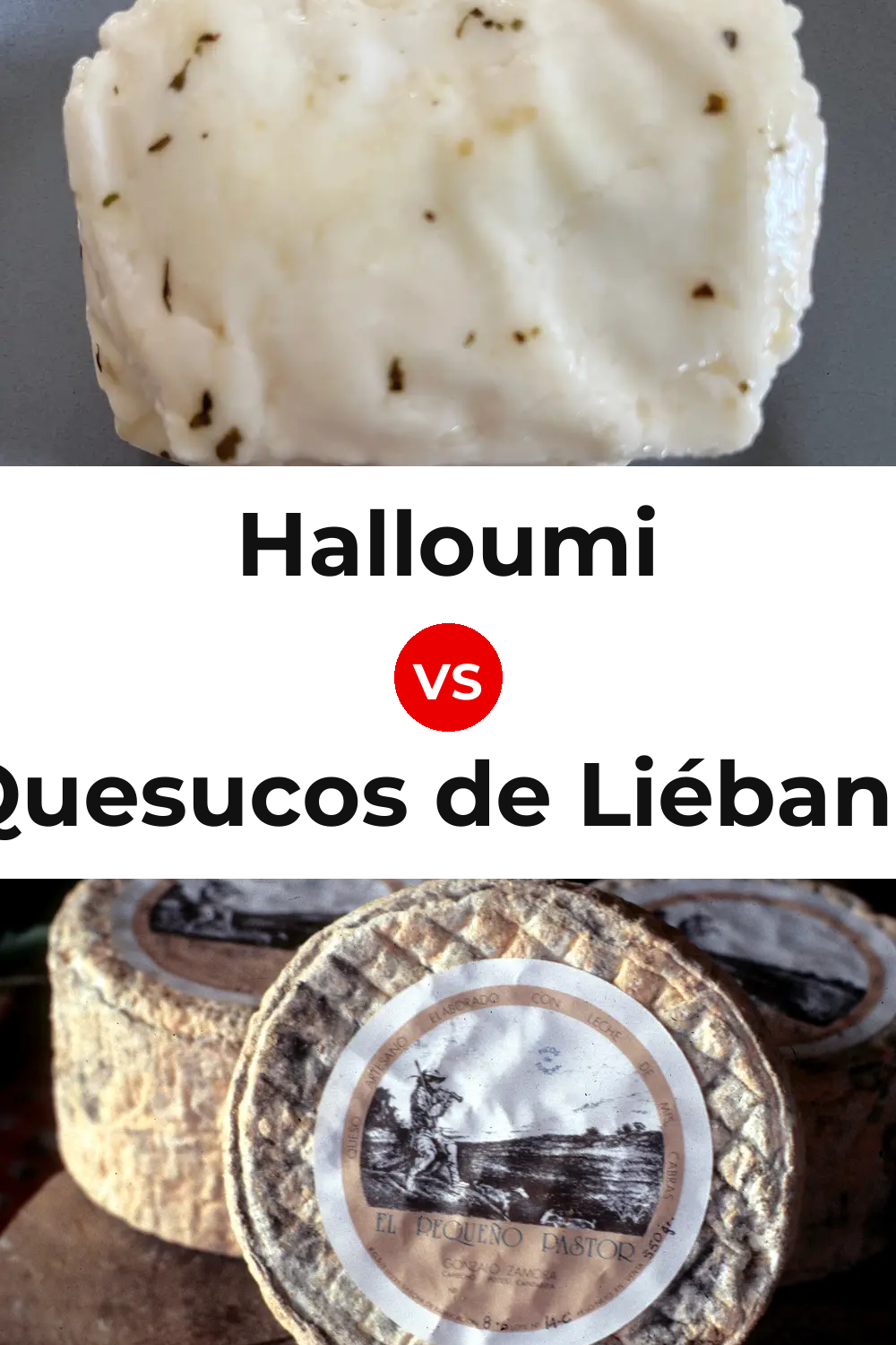 Halloumi Cheese vs Quesucos de Liébana Cheese Pinterest comparison