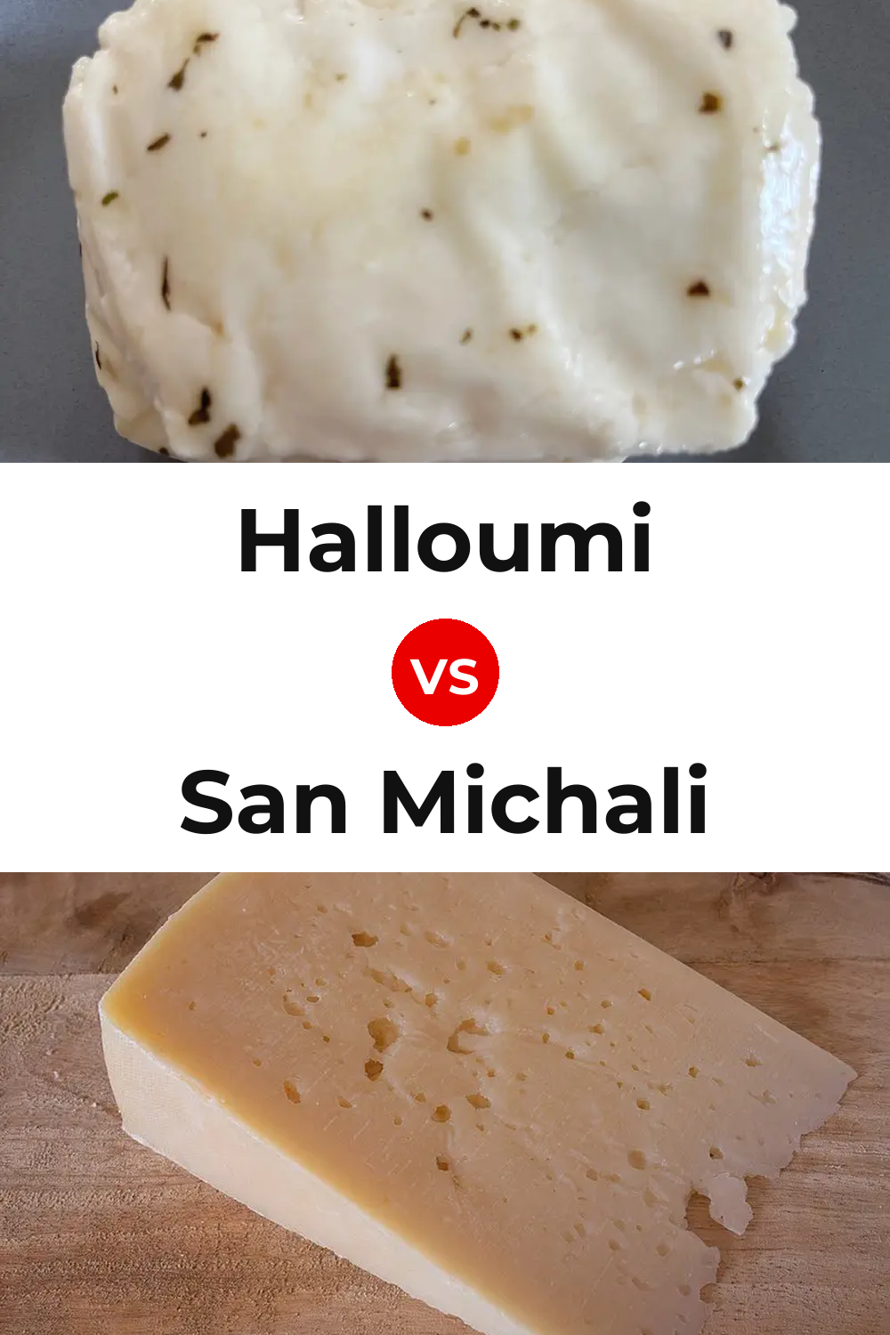 Halloumi Cheese vs San Michali Cheese Pinterest comparison