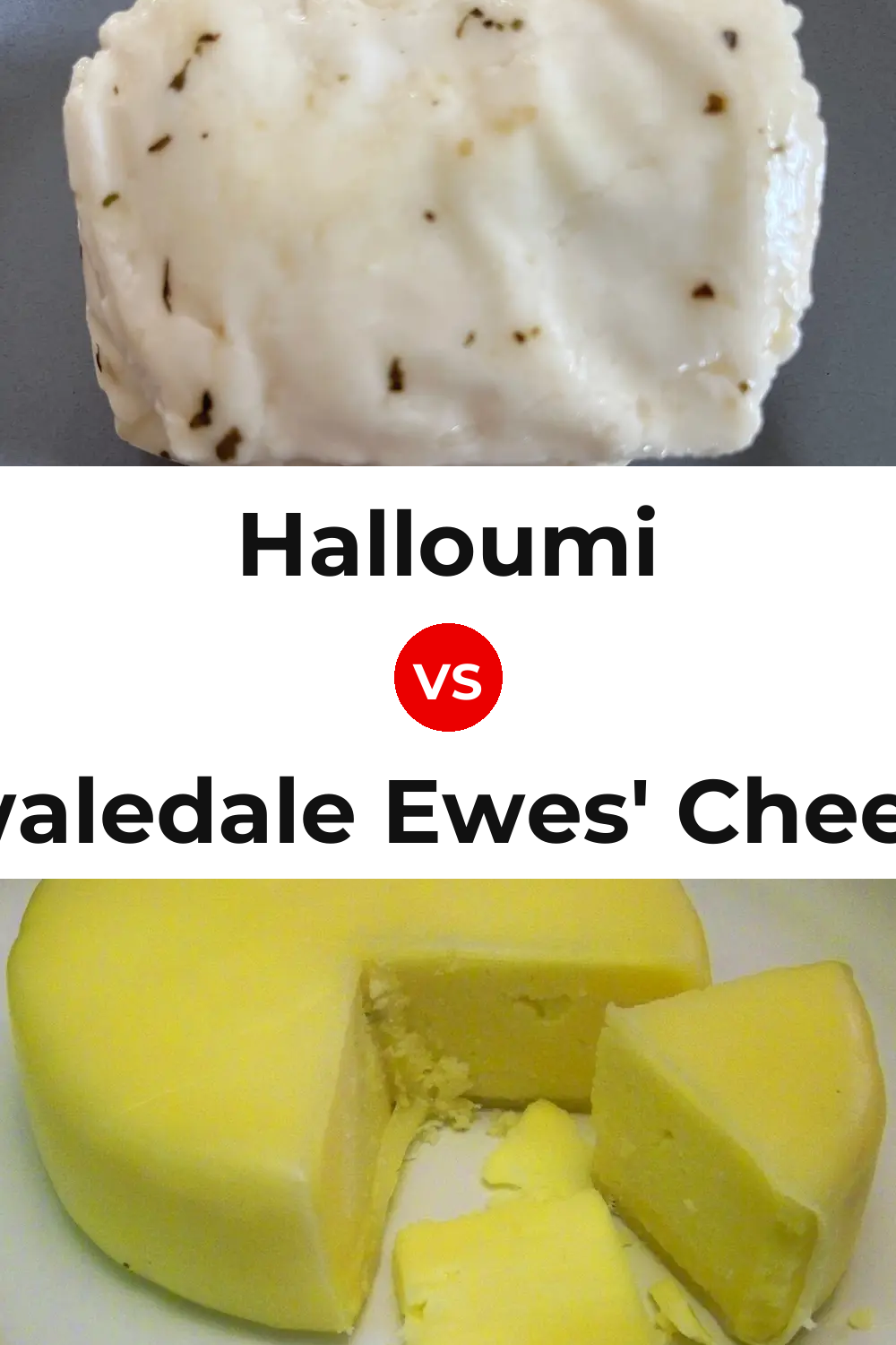 Halloumi Cheese vs Swaledale Ewes' Cheese Pinterest comparison