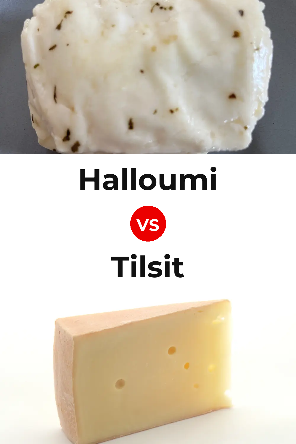 Halloumi Cheese vs Tilsit Cheese Pinterest comparison