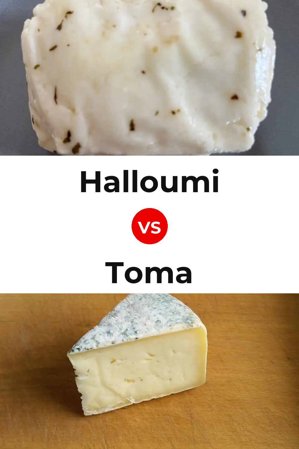 Halloumi Cheese vs Toma Cheese Pinterest comparison