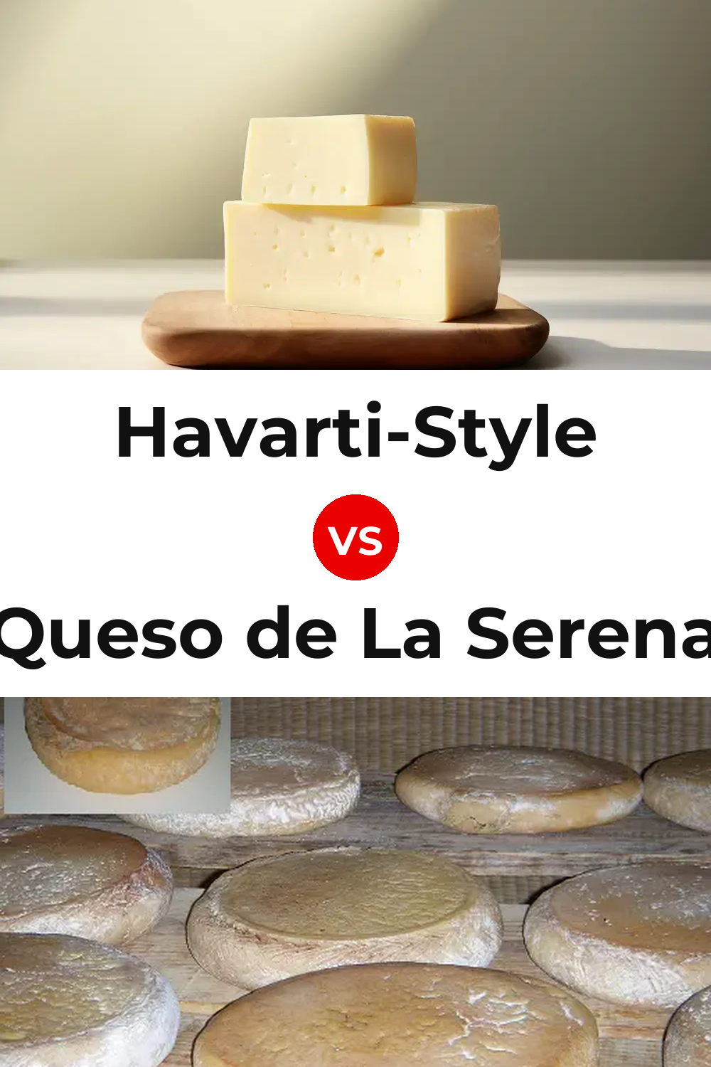 Havarti-Style Cheese vs Queso de La Serena Pinterest comparison