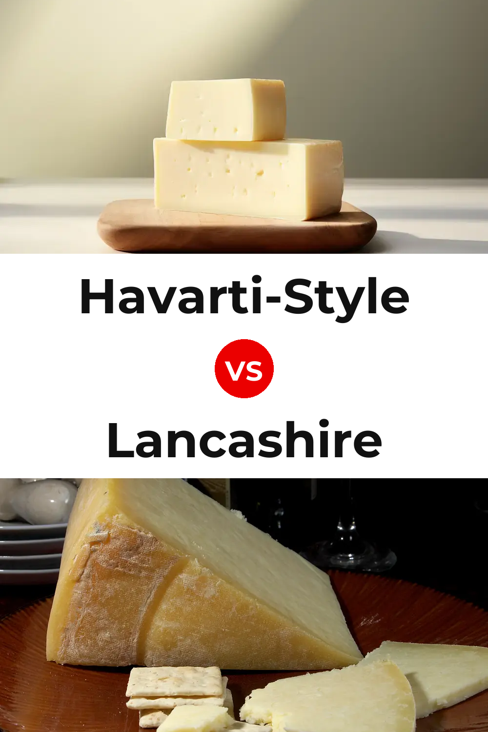 Havarti-Style Cheese vs Lancashire Cheese Pinterest comparison
