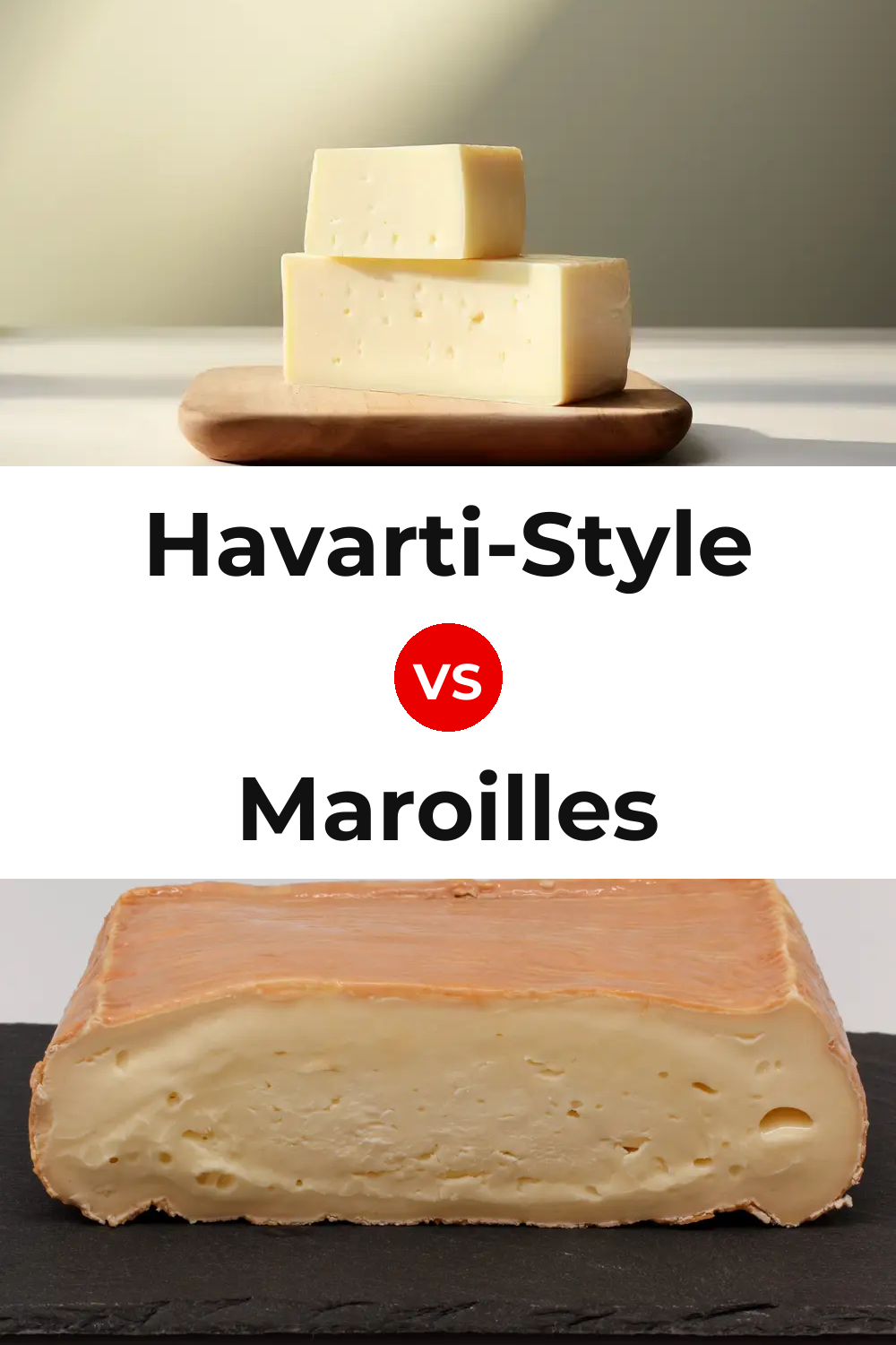 Havarti-Style Cheese vs Maroilles Cheese Pinterest comparison