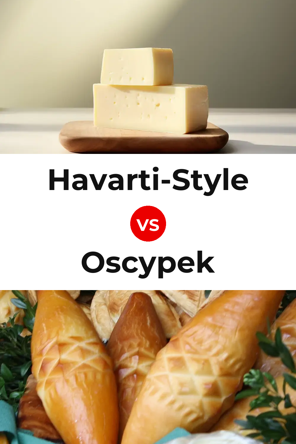 Havarti-Style Cheese vs Oscypek Cheese Pinterest comparison