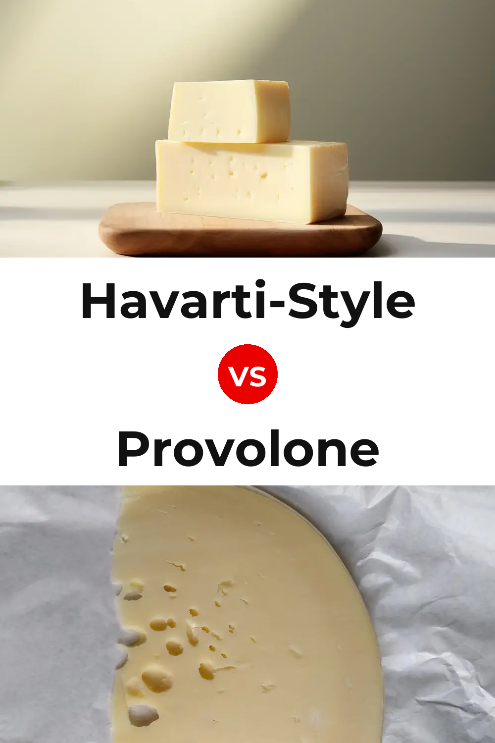 Havarti-Style Cheese vs Provolone Cheese Pinterest comparison